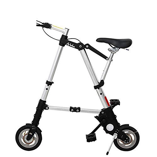 Falträder : SXROMDA Fahrräder, Faltfahrrad 8 / 10 Zoll Aluminiumlegierung Ultraleichte Mini Falten Fahrrad Einkaufen U-Bahn Reise Tragbare Tasche Unisex Cyclling, C, 10inch