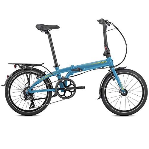 Falträder : Tern Faltrad Link C8 Fahrrad 8 Gang 20 Zoll Alu Kettenschaltung Shimano Ständer Gepäckträger, CB19PFCO03HDR, Farbe Blau