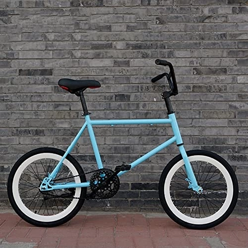 Falträder : TONATO 20 Zoll Dead Bike mit umgekehrten Bremsen Mini Retro Bunte Student Bike für Männer und Frauen, D