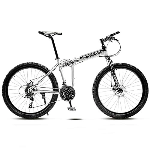 Falträder : TriGold Faltbares Mountainbike 26 Zoll DaHerren, Erwachsene Rennräder Scheibenbremsen Carbon, 21 Geschwindigkeit Fahrrad Vollfederung Cityräder Herren-Schwarz