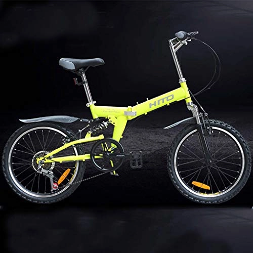 Falträder : TTLOVE 20 Zoll Mountainbike, Leichtes Mini Faltrad Tragbares Fahrrad Erwachsener Student V-Bremse Fahrrad Gabelfederung Kinderfahrrad, Jungen-Mädchen-Fahrrad & Herren-Damen-Fahrrad