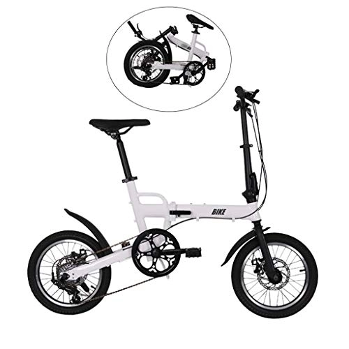 Falträder : TYXTYX 16-Zoll Klapp Fahrrad Faltrad, leichtes Mini-Faltrad, kleines tragbares City-Falt-Mini-Kompaktfahrrad, erwachsenes weibliches Faltrad-Studentenauto