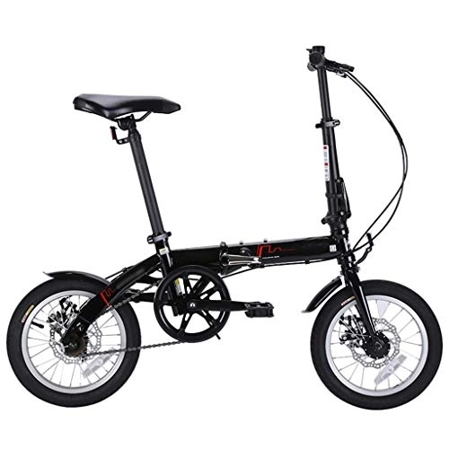 Falträder : TYXTYX Klapprad 14 Zoll Fahrrad Faltrad Campingrad Citybike, leichtes Mini-Klapprad, starker Stahl, Outdoor-Radfahren, geeignet ab 135 cm - 180 cm