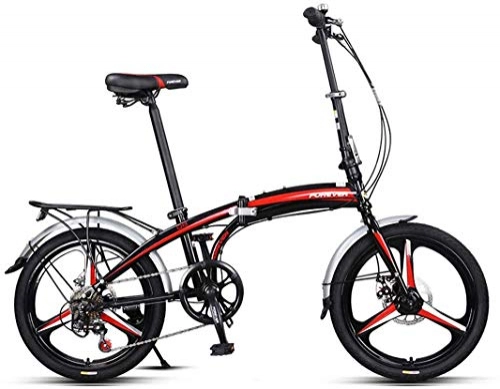 Falträder : Universal City Bike 20 Zoll 7-Gang Pendler Fahrrad Falten Kohlenstoffstahl Rahmen Fr Unisex Erwachsene