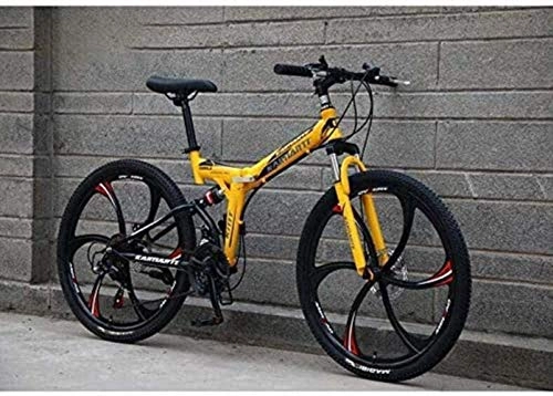 Falträder : Urban Rennrad, Freizeitfahrrad, zusammenklappbar, Mountainbikes, Vollfederung, weicher Rückfahrrad, Rahmen aus Karbonstahl, doppelte Scheibenbremse, a, 26 inch 27 speed