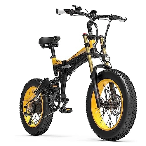 Falträder : Vikzche Q X3000plus-UP 50, 8 cm 4.0 Fat Tire Snow Bike (gelb)