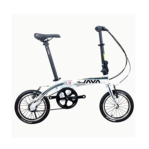 Falträder : WEHOLY Fahrrad Faltrad 14 Zoll Aluminiumlegierung Faltauto DREI-Gang-Faltrad für Erwachsene, Schwarz