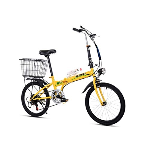 Falträder : WEHOLY Fahrrad Faltrad Männer und Frauen Fahrrad Ultraleicht tragbares kleines Rad 20 Zoll Erwachsenen Studentenauto, Orange