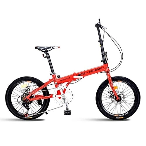 Falträder : WEHOLY Fahrrad Travel Folding Bicycle 20 Zoll 7-Gang-Fahrrad für Männer und Frauen Leichte Kinder Faltrad