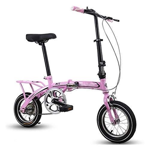 Falträder : WLGQ Leichtes Alu-Faltrad, 12-Zoll-Klapp-Mini-Kompaktrad, kleines tragbares Fahrrad für Erwachsene