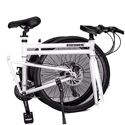 Falträder : WQY Faltrad Aluminium Rahmen 26 Zoll-Rad-27-Gang-Doppelscheibenbremse Rennrad Bicicleta, Weiß