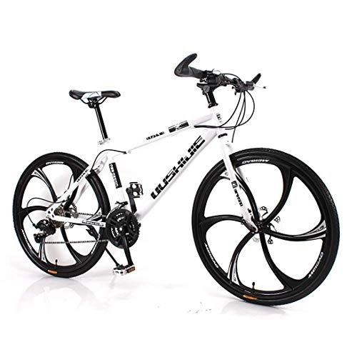 Falträder : WRJY Offroad-Mountainbike-Fahrrad 26-Zoll-Sechsrad-Doppelscheibenrad mit hohem Kohlenstoffstahlgehalt, 21-Gang / 27-Gang