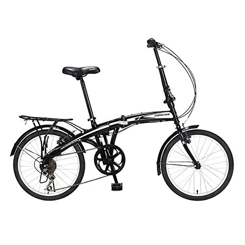 Falträder : XIAOFEI 20-Zoll-Faltrad High Carbon Steel Fashion Sports Bike, 7-stufiger tragbarer Roller mit Geschwindigkeitsänderung, Faltrad für männliche und weibliche Studenten, A, 20" 7S