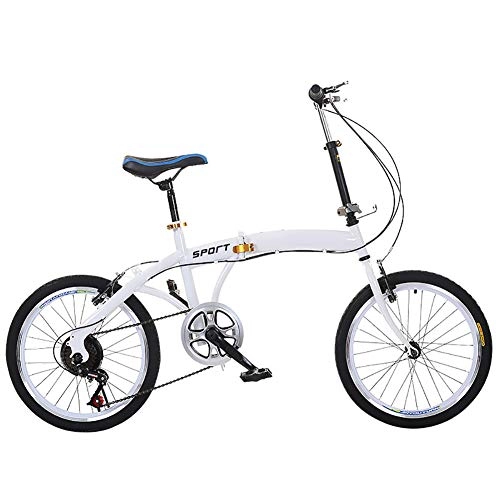 Falträder : XIAOFEI Modernes 20-Zoll-6-Gang-V-Brems-Faltrad, Geeignet für alle Arten von Straßen in der Stadt, schnell faltbar, einfache Lagerung Geeignet für eine Höhe von 125-180 cm