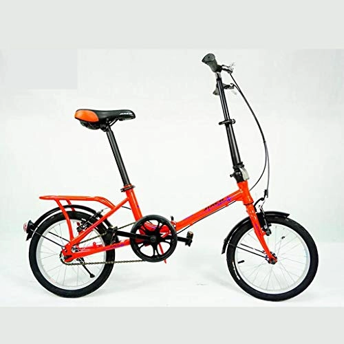 Falträder : Xiaoping 16 Zoll tragbare Faltrad Kind Erwachsene Männer und Studenten leichte Faltrad Freizeit Fahrrad (Color : Red)