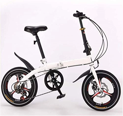 Falträder : XIN 16in Faltrad Gebirgsfahrrad Student Doppelscheibenbremse Radfahren Single Speed ​​Tragbarer Faltrad for Männer Frauen Leichtklapp beiläufigen Damping Fahrrad (Color : A4)