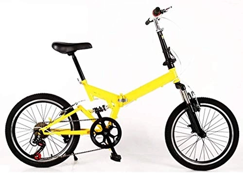 Falträder : XIN 20in Folding Fahrrad Mountainbike 6 Geschwindigkeits-Student Radfahren ultraleichte tragbare Faltrad for Männer Frauen Leichtklapp beiläufige Damping Fahrrad (Color : A2, Size : 20in)