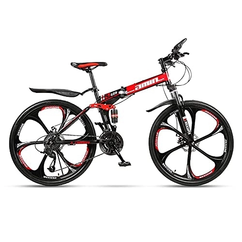 Falträder : XUDAN Mountainbike, 24 / 26 Zoll Mountainbike 21 / 24 / 27 / 30 Variable Geschwindigkeitseinstellung Erwachsene Faltrad Vollfederung Doppelscheibenbremse Rennrad Cross Country Bike Unisex