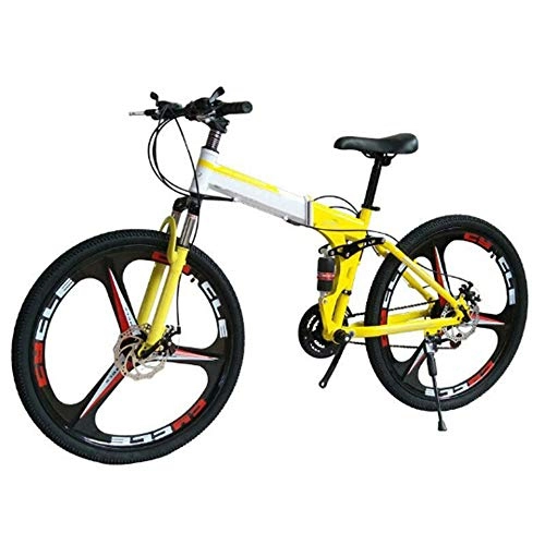 Falträder : XWDQ 21 / 24 / 27 / 30 Geschwindigkeit Mountainbike Fahrrad Erwachsene Männer Und Frauen Geschwindigkeit Mountainbike (Gelb), 21speed