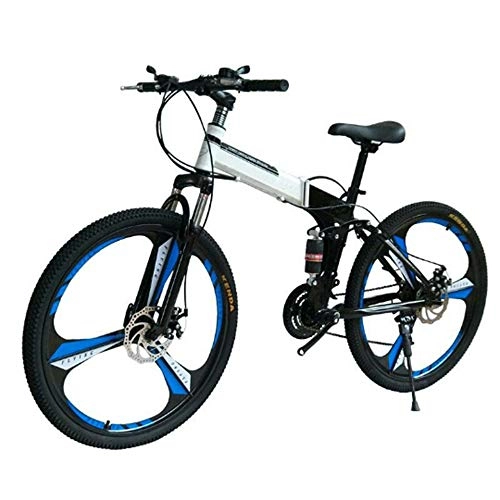 Falträder : XWDQ Mountainbike 21 / 24 / 27 / 30 Speed ​​Fahrrad Erwachsene Männer Und Frauen Speed ​​Mountainbike (Schwarz Und Weiß), 24speed