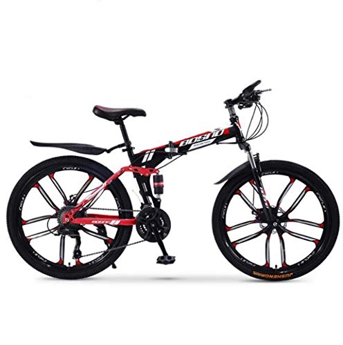 Falträder : XWLCR Mountainbike Falträder, 21-Gang-Doppelscheibenbremse Fully Anti-Rutsch, Off-Road Variable Speed ​​Rennrad für Männer und Frauen, A3, 26 inch