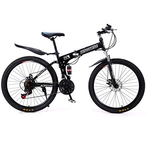 Falträder : YXYBABA Klappbares Mountainbike, 66 cm, variable Geschwindigkeit, für Damen und Herren, für Reisen, Outdoor-Fahrrad, verstellbar, 24 speed spoke wheel