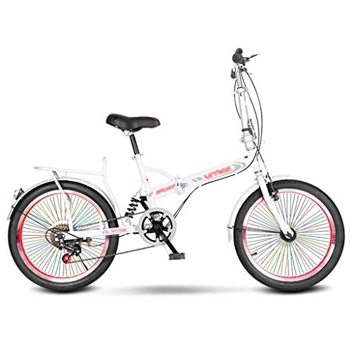 Falträder : YYSD 20 Zoll Faltrad - 6-Gang Mini Kompaktrad, Vordere Und Hintere Kotflügel, Geeignet für Studenten Büroangestellte Urban Commuter Bicycle