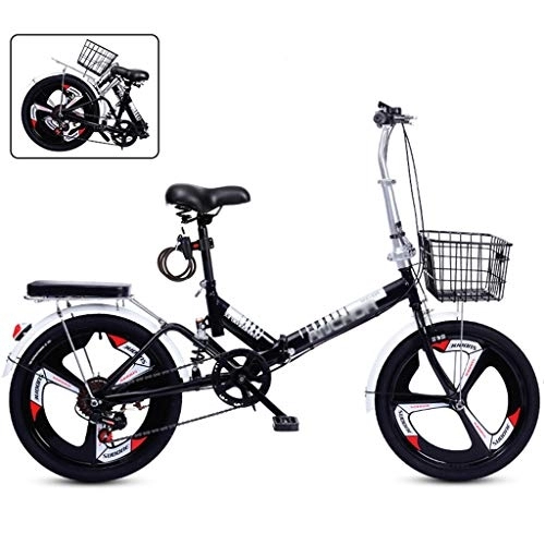 Falträder : YYSD Faltrad Stadtpendler Stoßdämpfendes Fahrrad mit 6 Gang-Leichtgewicht für Erwachsene und Jugendliche (Maximale Belastung 130 Kg)