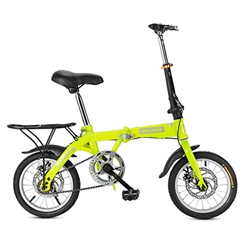 Falträder : YYSD Mini Faltrad Erwachsene Studenten Leichte Singlespeed Compact Faltbare Fahrrad Doppelscheibenbremse Kleines Fahrrad mit Korb - 14 / 16 / 20 Zoll