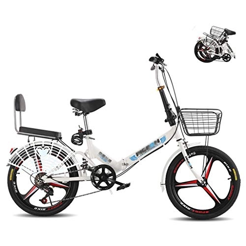 Falträder : YYSD Tragbares Faltbares Faltrad Klapprad Ultraleichtes Doppelscheibenbremse Fahrrad mit Variabler Geschwindigkeit Fahrrad Stoßdämpfer Rad Aus Kohlenstoffstahl für Erwachsene Studentenkinder