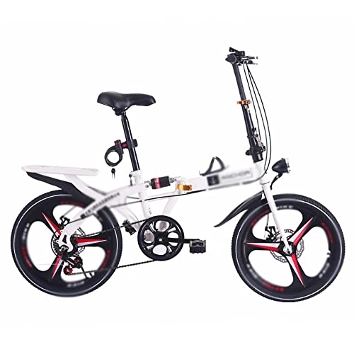 Falträder : YZDKJDZ 6-Gang-Faltrad, Faltrad für Erwachsene, faltbares Kompaktfahrrad, 20"Superkompaktes leichtes Faltrad