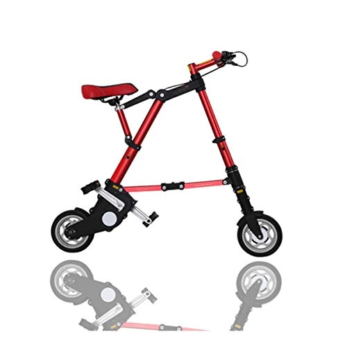 Falträder : ZDZXCMW Klapprad Schritt Bike Leicht Folding mehr Gewicht zu tragen und die Stabilitt verbessern das Gefhl der Kontrolle Geeignet fr Erwachsene, Red