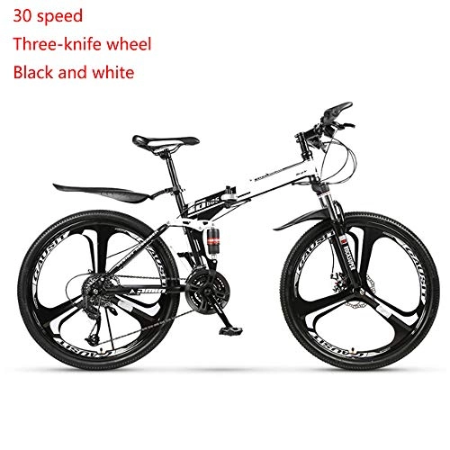 Falträder : ZGZXCBX Fahrradklapp unlegierten Stahl Faltrahmen verdickten kann aus für den Gang Schnalle Stoßdämpfung Aluminiumlegierung Falt arretierbar, Black