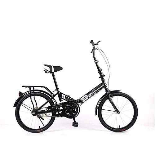 Falträder : ZHANGY 50, 8 cm großes Erwachsenen-Fahrrad für Damen, mit Kindern, für Freizeit, Pendler, kleines Rad, schwarz, Einzelgeschwindigkeit.