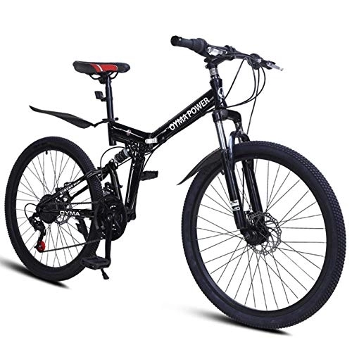 Falträder : ZSMLB Adult Rennräder Mountainbikes26 Zoll faltbares Mountainbike, 21-Gang-Mountainbike aus Kohlenstoffstahl für Erwachsene, rutschfestes Fahrrad, mit doppeltem Aufhängungsrahmen und Scheibenbrems