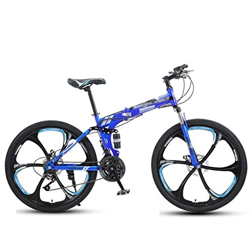 Falträder : ZXC Faltbares Mountainbike Fahrrad für Erwachsene mit Variabler Geschwindigkeit 24-Zoll-Stoßdämpfung männliche und weibliche Studentenfahrräder sind bequem und langlebig mit Langer Lebensdauer