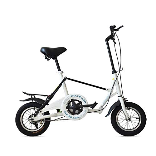 Falträder : ZXWNB Faltbares Fahrrad Mini Tragbares Kleines Gelbes Auto Männlich Und Weiblich Erwachsenes Kleines Fahrrad 12-Zoll-Fahrrad, Beige, A