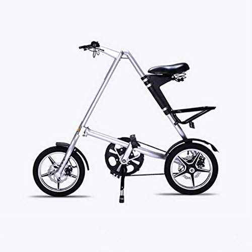 Falträder : ZXWNB Mini Fahrrad 16-Zoll-Lady Scooter Tragbare Schnell Faltbare Fahrrad Aluminiumlegierung Schwarz 14 Zoll, Grau, 14 inches