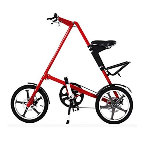 Falträder : ZXWNB Mini Fahrrad 16-Zoll-Lady Scooter Tragbare Schnell Faltbare Fahrrad Aluminiumlegierung Schwarz 14 Zoll, Rot, 14 inches