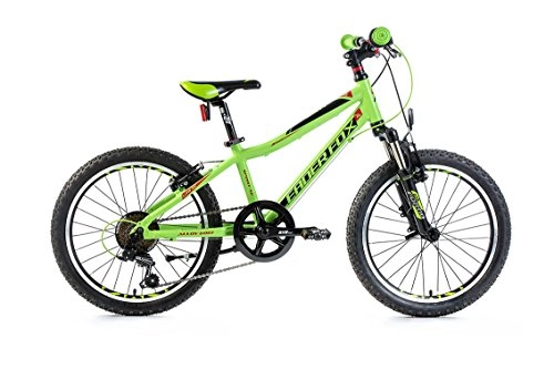 Mountainbike : 20" Zoll Alu LEADER FOX Santy Boy Kinder MTB Fahrrad SHIMANO Mountain Bike grn
