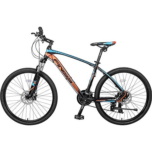 Mountainbike : 26 Aluminium Mountainbike 24 Gang Mountainbike mit Vorderradgabel (blau und orange)