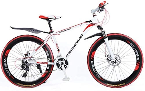 Mountainbike : 26 Zoll mit Variabler Geschwindigkeit Mountainbike Dual-Disc Brake Shock Absorptionmal Female Adult Aluminiumlegierung Off-Roadbicycle BMX Bike (Color : White, Size : 21 Speed)