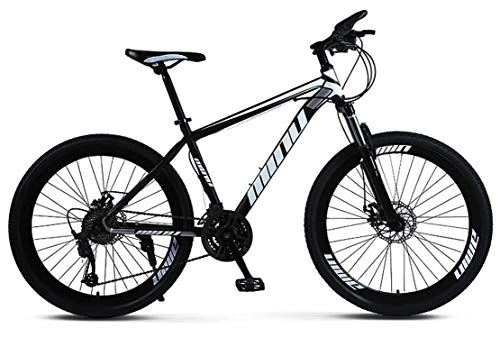 Mountainbike : 26 Zoll Mountainbike Fahrrad - Vollfederung Mountain Bike Unisex für Herren, Damen oder Jungen, Fully mit 21 Gang Schaltung und Scheibenbremsen, Black Spoke Wheel, 21
