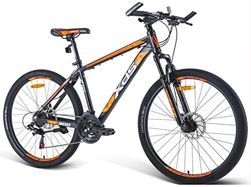 Mountainbike : 26-Zoll-Mountainbikes, Aluminium 21-Speed ​​Mountain Bike mit Doppelscheibenbremse, Erwachsener Alpine Fahrrad, Anti-Rutsch-Bikes, Hardtail Mountainbike, Orange, 17 Zoll, Größe: 17 Zoll, Farbe: Dunkel