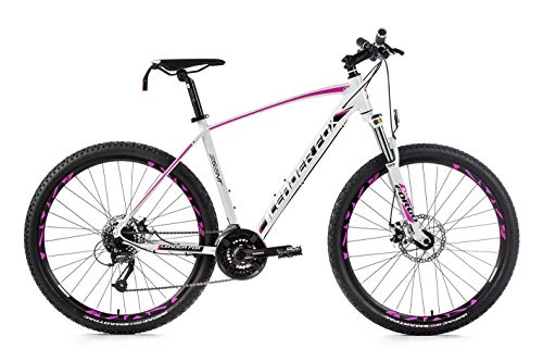 Mountainbike : 27, 5 Zoll Alu Leader Fox MTB Fahrrad Bike Scheibenbremse DISC Shimano Weiss pink