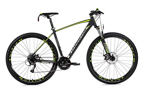Mountainbike : 29 Zoll Leader Fox Mountain Bike Fahrrad MTB Scheibenbremsen 21 Gang Shimano RH 46cm schwarz grün
