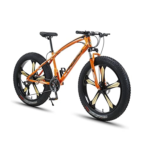 Mountainbike : 5-Messer-Rad 26-Zoll-Offroad-Fahrräder Fette Reifen Mountainbikes Mit Hoher Kohlenstoffstahlfederung Erwachsene Doppelscheibenbremse 21.07.24 / 27 / 30 Speed Bicycle ( Color : A , Size : 30speed )