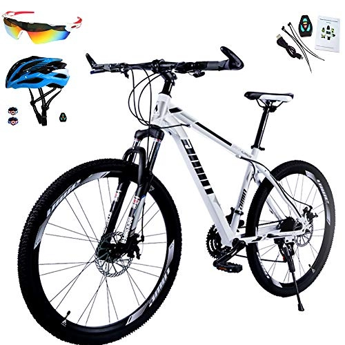Mountainbike : AI-QX 26 Zoll MTB / Mountainbike Ölbremse Jugendfahrrad, Einschließlich [Brille + Helm] Mountainbike, Weiß