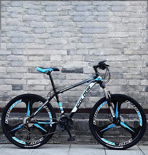 Mountainbike : AISHFP 26 Zoll Mountainbike, Doppelscheibenbremse Trek Bike, Aluminium Rahmen / Räder, Strand Snowmobile Fahrrad, Blau, 27 Speed