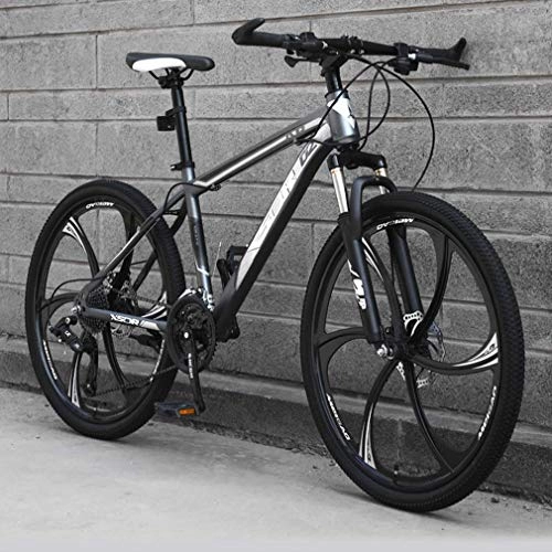 Mountainbike : AISHFP Adult Mens Mountain Bike Upgrade Leichte High-Carbon Stahlrahmen Snowmobile Bikes, Doppelscheibenbremse Strand Fahrrad, 24 Zoll-Räder, A, 27 Speed